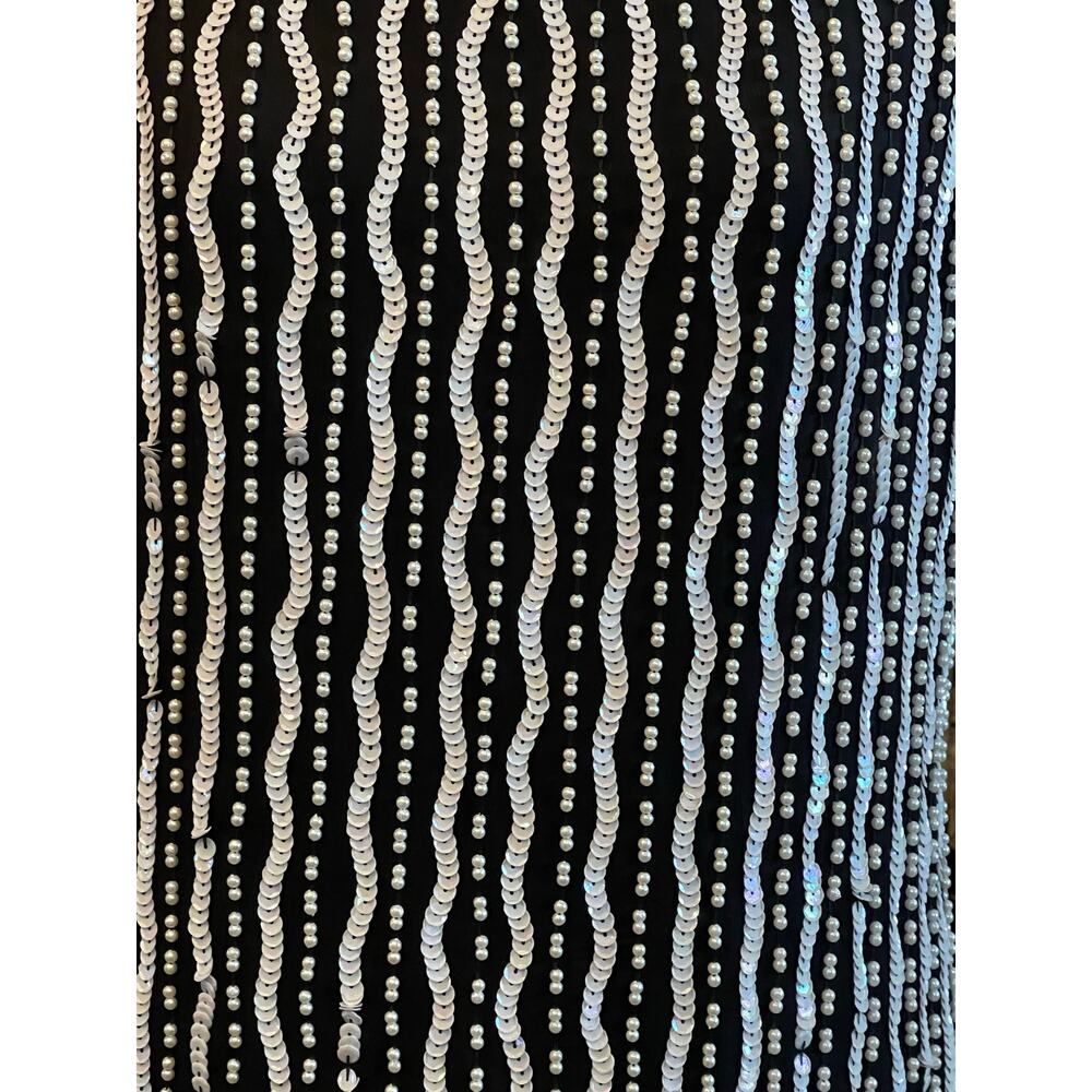 Vintage Stenay Sequin Silk Top Cocktail Glam Top Large - Picture 5 of 7